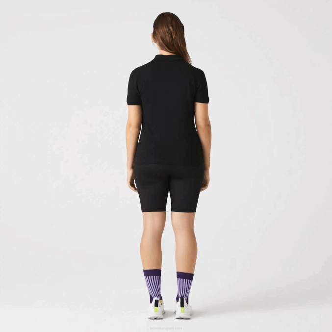negro 031 VVL0A2469 mujer Lacoste polo slim fit de piqué de algodón elástico