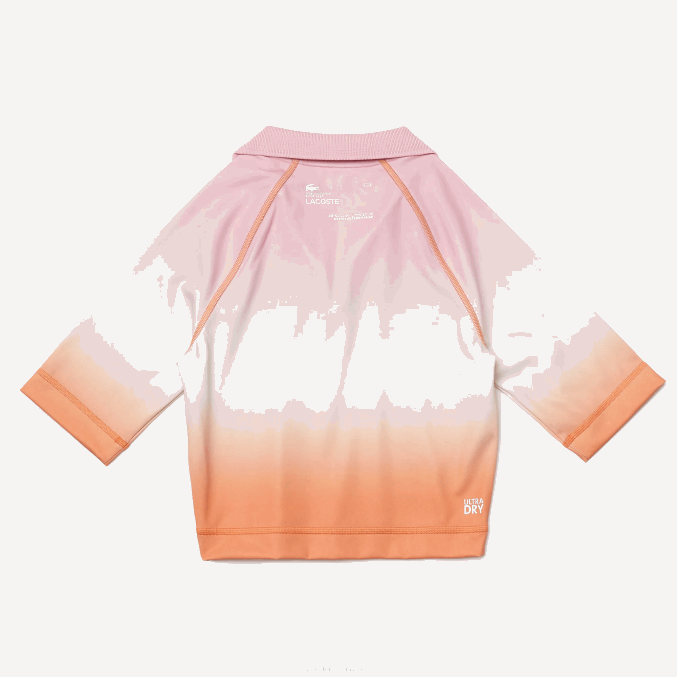 rosa blanco naranja dfk VVL0A2499 mujer Lacoste sport summer pack polo corto degradado y stretch