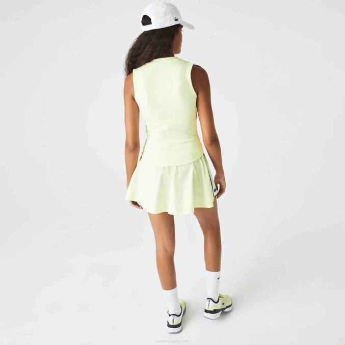amarillo 6gd VVL0A2560 mujer Lacoste playera de tenis sport ajustada