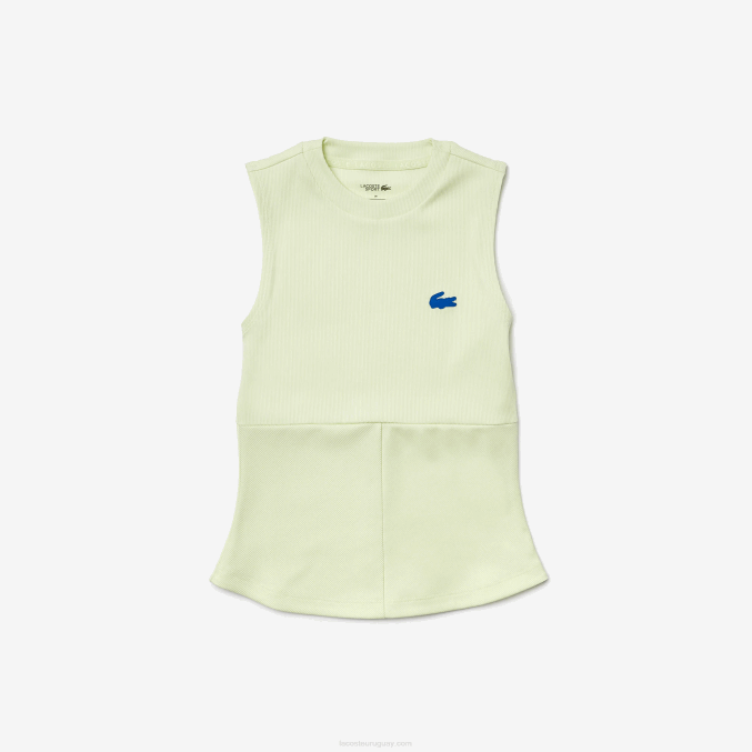 amarillo 6gd VVL0A2560 mujer Lacoste playera de tenis sport ajustada