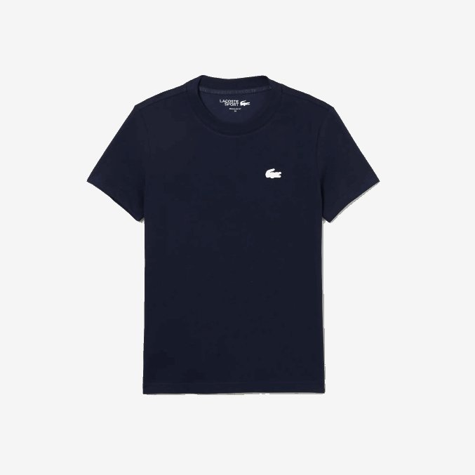 azul marino 166 VVL0A2544 mujer Lacoste camiseta deportiva de punto de algodón orgánico