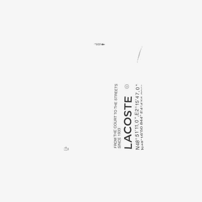 blanco 001 VVL0A2558 mujer Lacoste camiseta deportiva de corte holgado con la marca coordinada