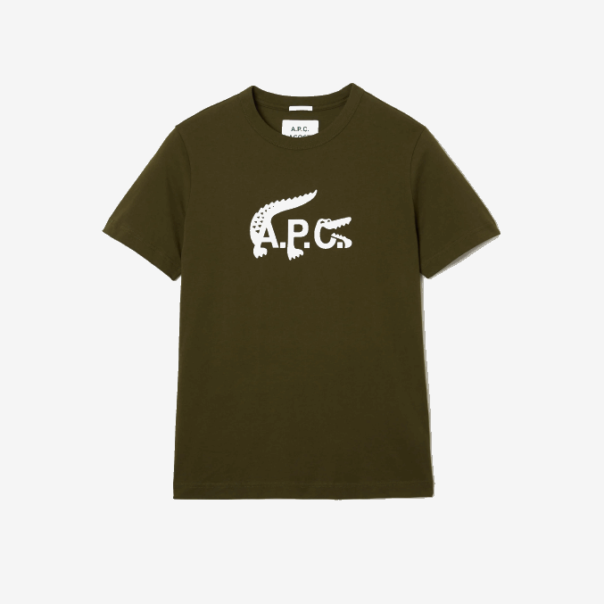 caqui verde wtw VVL0A925 mujerlacoste x a.p.c. camiseta de punto