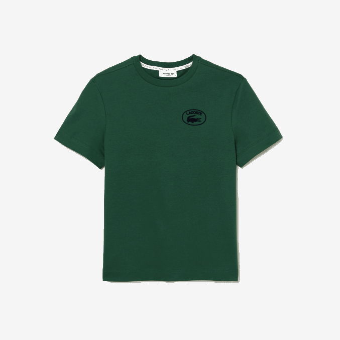 verde 132 VVL0A2608 mujer Lacoste camiseta holgada de algodón orgánico