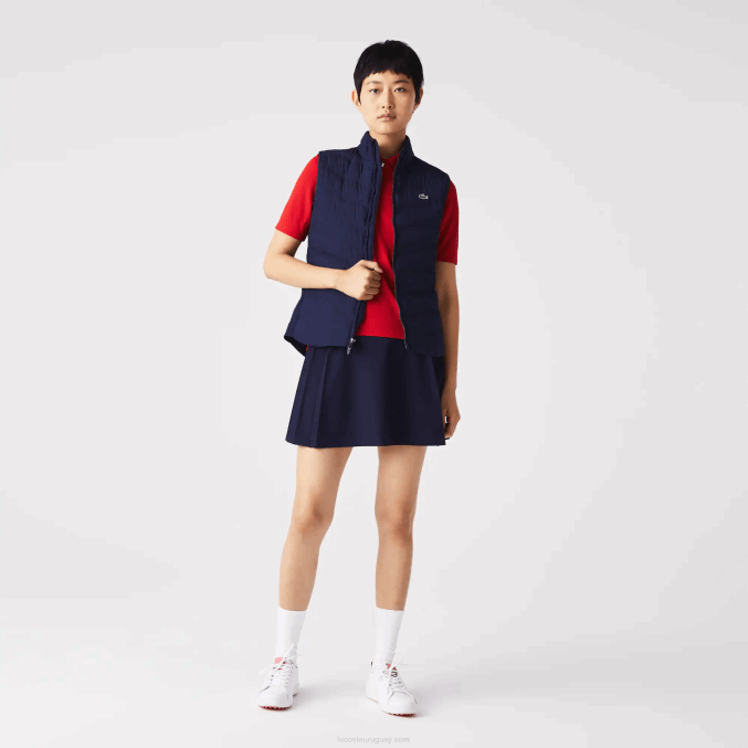 azul marino 423 VVL0A2630 mujer Lacoste chaleco deportivo de golf acolchado