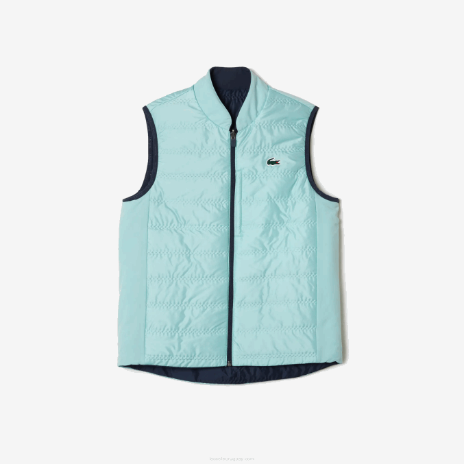 azul verde claro b00 VVL0A2430 mujer Lacoste chaleco deportivo de golf reversible