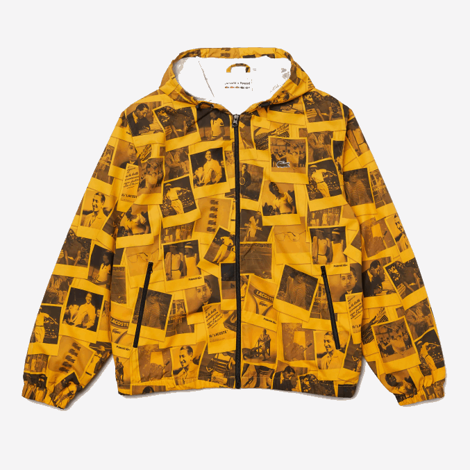 amarillo negro 7kr VVL0A1303 mujer Lacoste chaqueta de colaboración polaroid en vivo