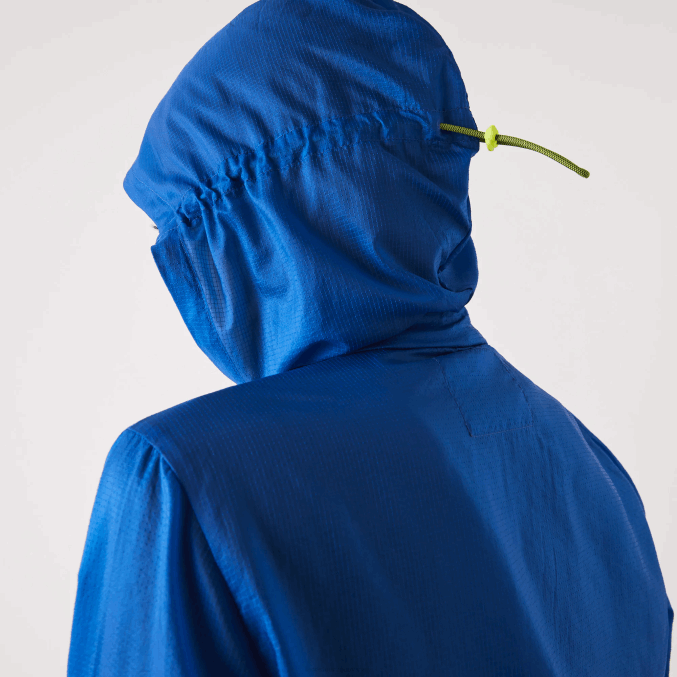 azul k1q VVL0A2618 mujer Lacoste chamarra deportiva repelente al agua plegable