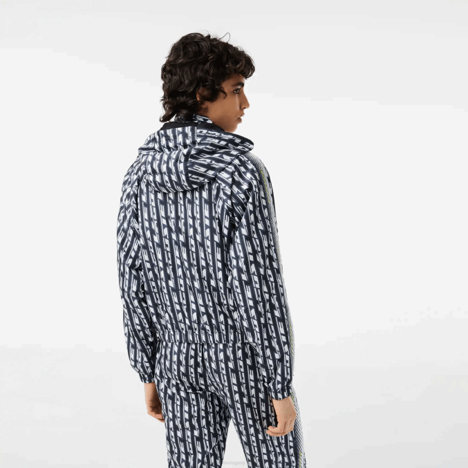 negro azul blanco zi8 VVL0A2437 mujer Lacoste chamarra de chándal oversize con capucha