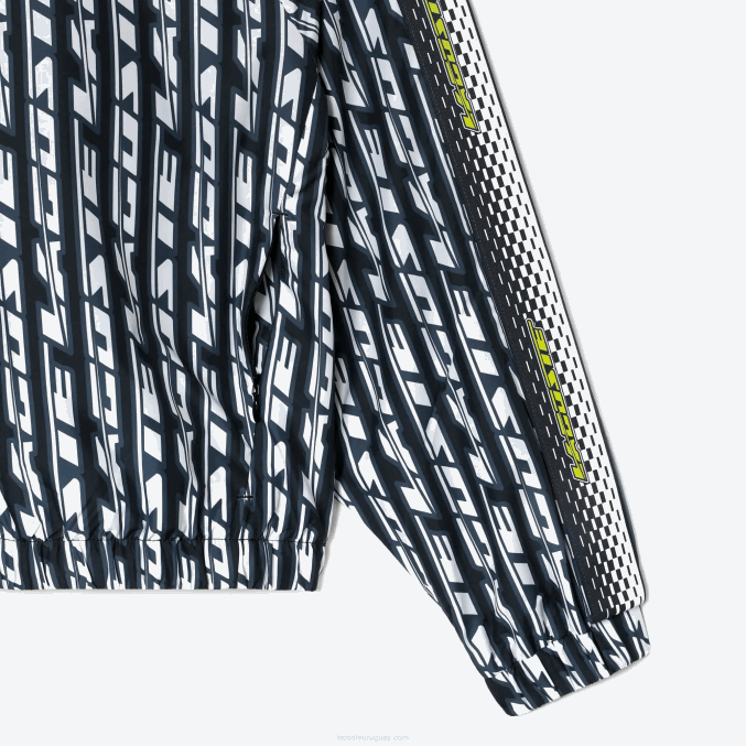 negro azul blanco zi8 VVL0A2437 mujer Lacoste chamarra de chándal oversize con capucha