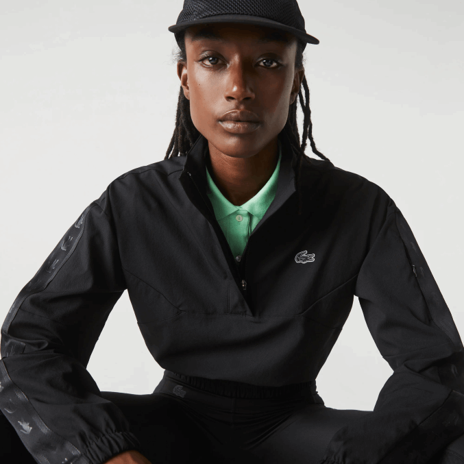 negro c31 VVL0A2631 mujer Lacoste chamarra deportiva holgada