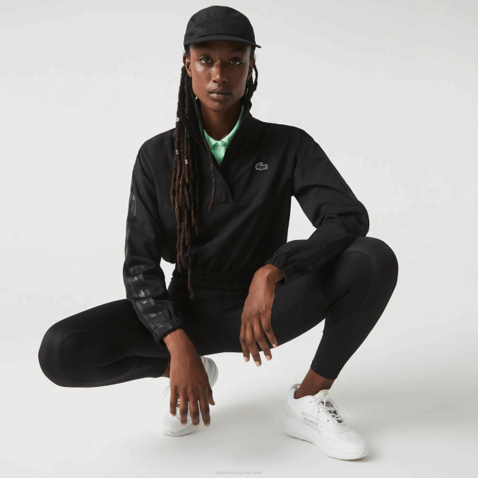 negro c31 VVL0A2631 mujer Lacoste chamarra deportiva holgada