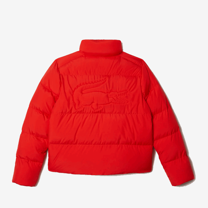 rojo f8m VVL0A2617 mujer Lacoste chaqueta acolchada plegable
