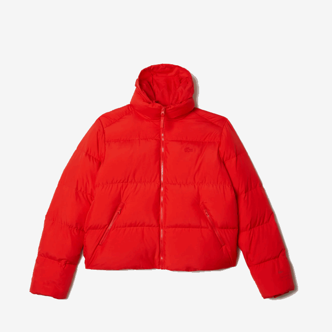 rojo f8m VVL0A2617 mujer Lacoste chaqueta acolchada plegable