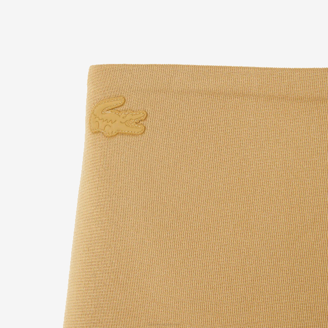 beige l7d VVL0A2664 mujer Lacoste falda de tenis de lona plisada edición desfile de moda