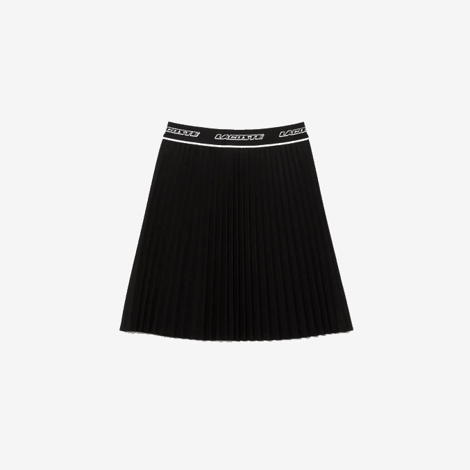 negro 031 VVL0A2352 mujer Lacoste falda plisada con cintura elástica