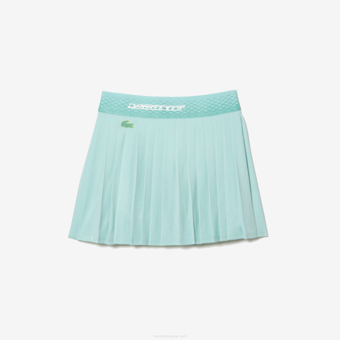 verde claro amarillo tid VVL0A2389 mujer Lacoste faldas plisadas de tenis con shorts incorporados