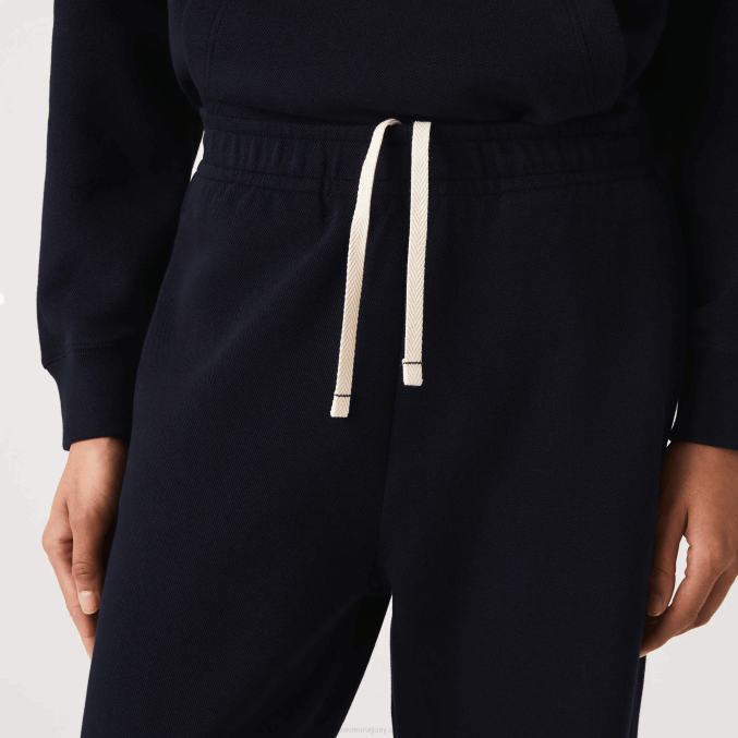azul marino 166 VVL0A2413 mujer Lacoste joggers de mezcla de algodón