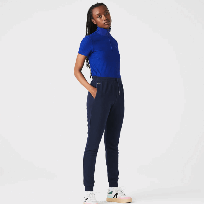 azul marino 166 VVL0A2593 mujer Lacoste pantalones de chándal de felpa ligera