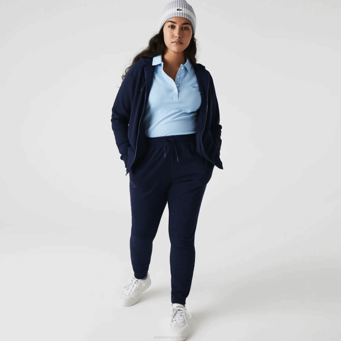 azul marino 166 VVL0A2593 mujer Lacoste pantalones de chándal de felpa ligera
