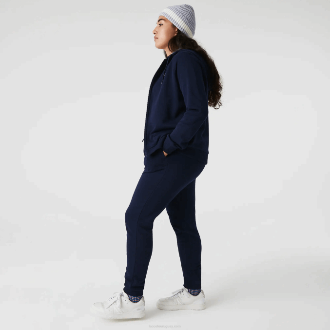 azul marino 166 VVL0A2593 mujer Lacoste pantalones de chándal de felpa ligera