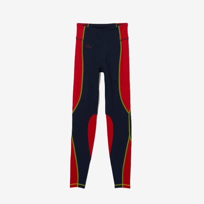azul marino rojo 4xh VVL0A2532 mujer Lacoste leggins deportivos con efecto tejido y bloques de color