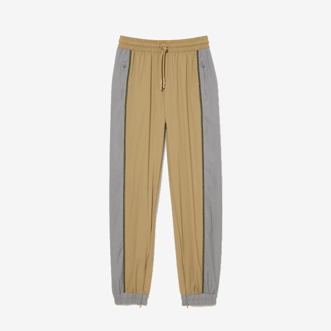 beige gris 7je VVL0A2427 mujer Lacoste pants con efecto perforado