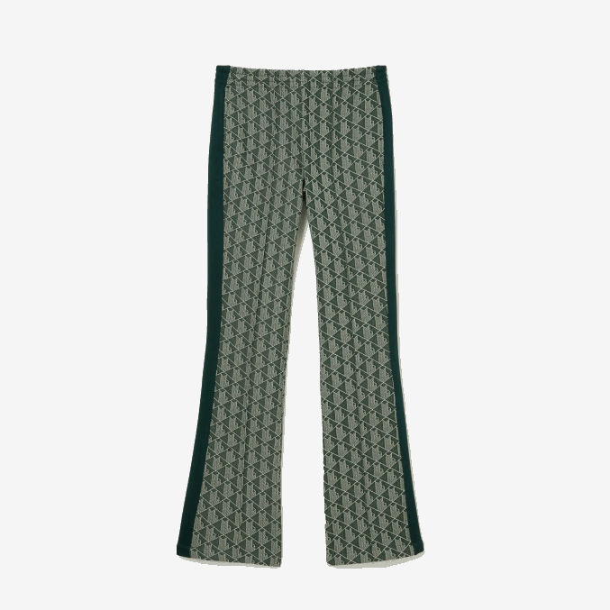 beige verde 7m4 VVL0A2535 mujer Lacoste pantalones de chándal con monograma estampado