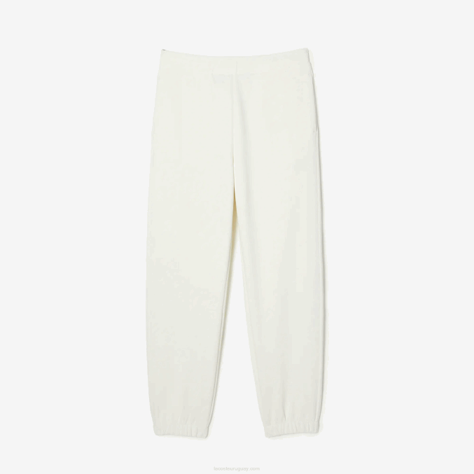 blanco 70v VVL0A2551 mujer Lacoste joggers de mezcla de algodón