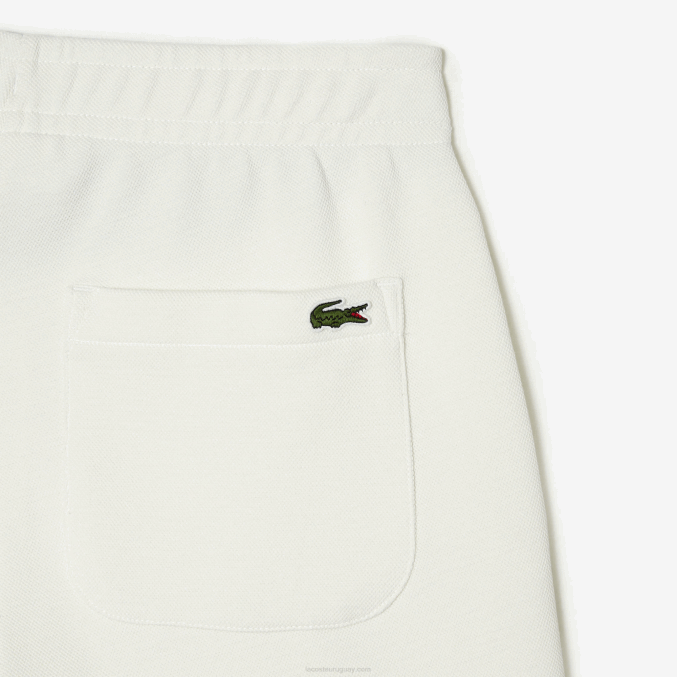 blanco 70v VVL0A2551 mujer Lacoste joggers de mezcla de algodón