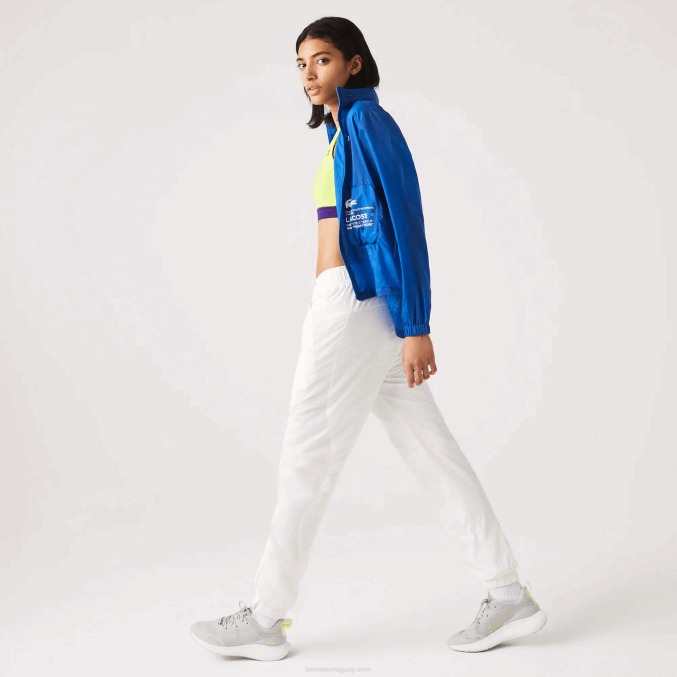 blanco 70v VVL0A2554 mujer Lacoste pantalones de chándal con estampado náutico