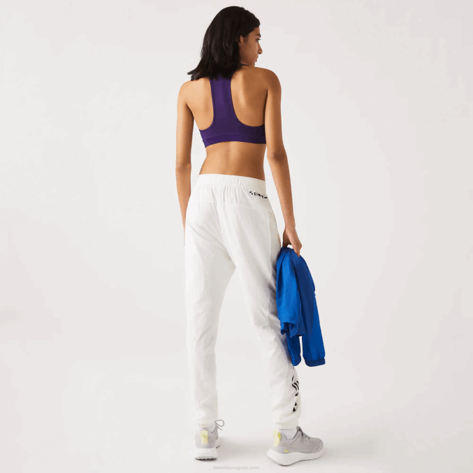 blanco 70v VVL0A2554 mujer Lacoste pantalones de chándal con estampado náutico