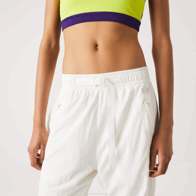blanco 70v VVL0A2554 mujer Lacoste pantalones de chándal con estampado náutico