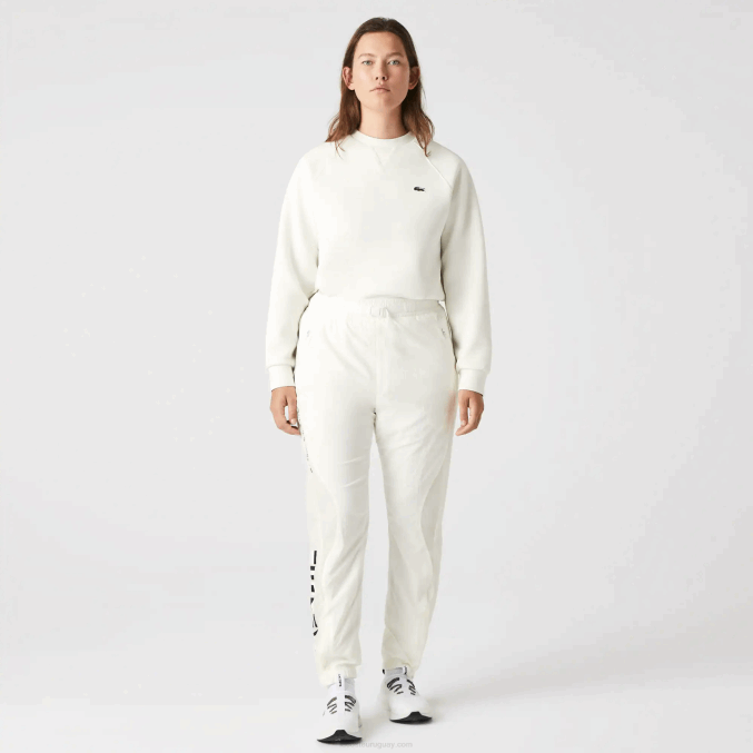 blanco 70v VVL0A2554 mujer Lacoste pantalones de chándal con estampado náutico