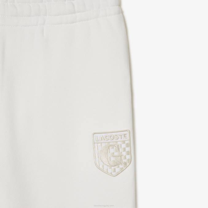 blanco 70v VVL0A2665 mujerpantalones deportivos lacoste x goop en felpa de algodón