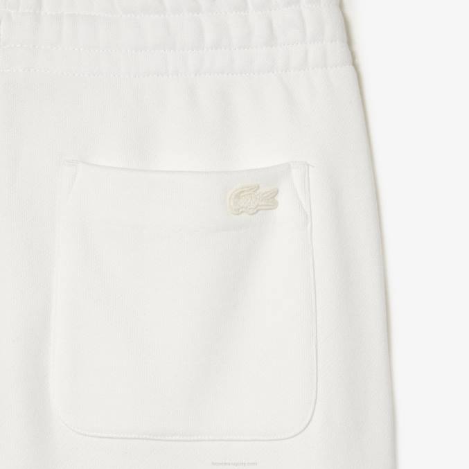 blanco 70v VVL0A2665 mujerpantalones deportivos lacoste x goop en felpa de algodón