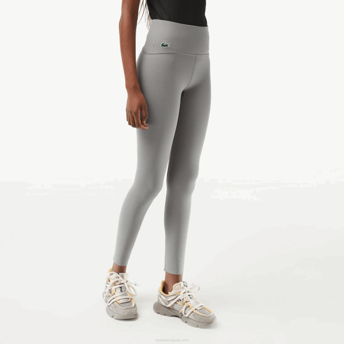 lomo gris yrd VVL0A2400 mujer Lacoste leggins modeladores deportivos de poliéster reciclado