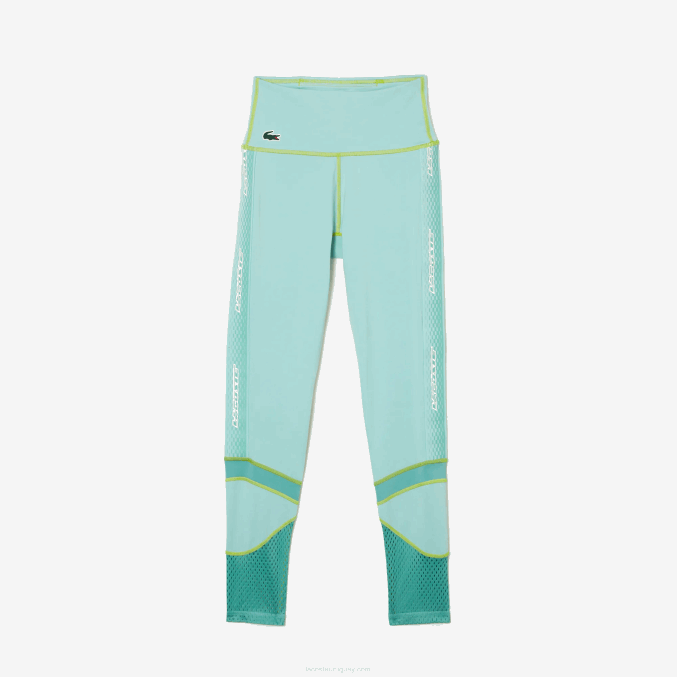 menta j6d VVL0A2401 mujer Lacoste leggins deportivos con franja del logo
