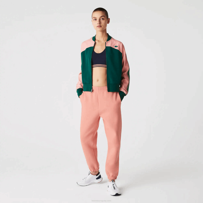 rosa 5mm VVL0A2424 mujer Lacoste joggers de mezcla de algodón