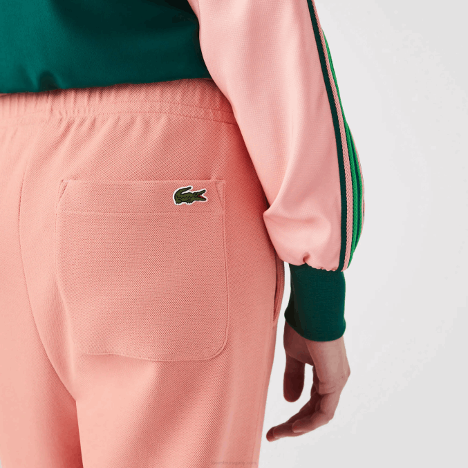 rosa 5mm VVL0A2424 mujer Lacoste joggers de mezcla de algodón