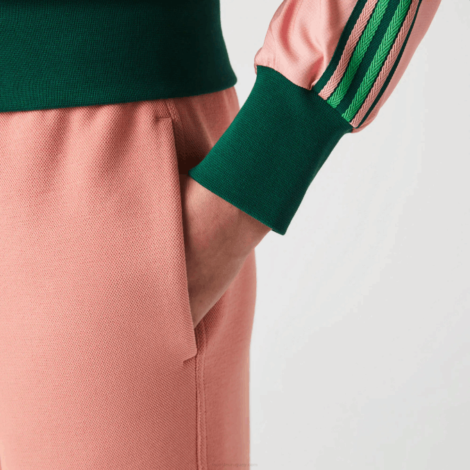 rosa 5mm VVL0A2424 mujer Lacoste joggers de mezcla de algodón