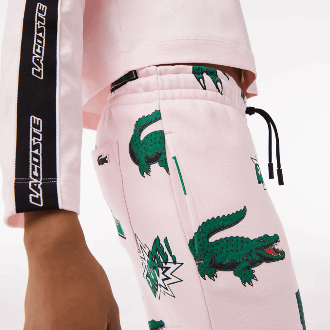 rosa claro t03 VVL0A2569 mujer Lacoste pantalones de chándal con estampado de cómic