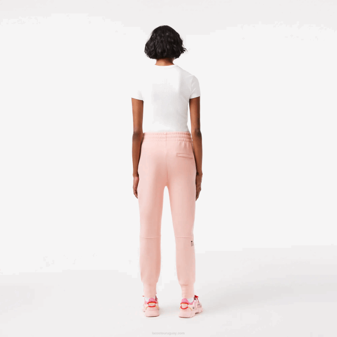 rosa kf9 VVL0A2403 mujer Lacoste pantalones de chándal de punto de algodón