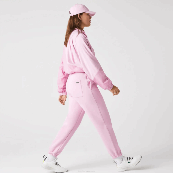 rosa z4h VVL0A2538 mujer Lacoste joggers de mezcla de algodón