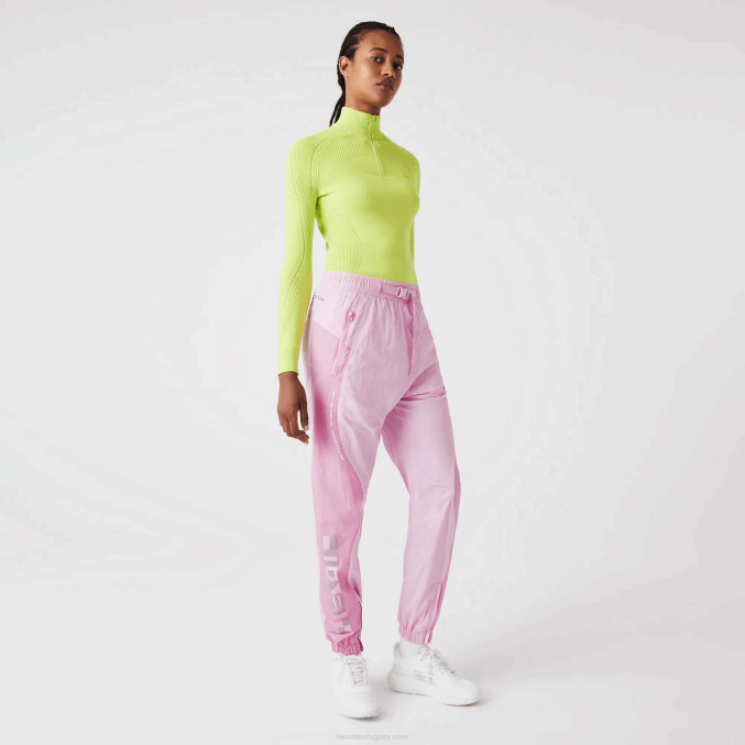 rosa z4h VVL0A2555 mujer Lacoste pantalones de chándal con estampado náutico