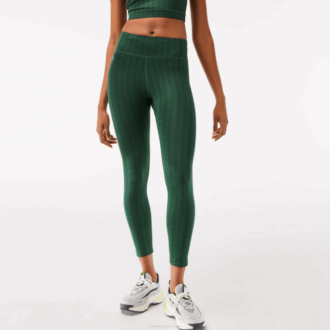 verde d1r VVL0A2573 mujer Lacoste leggins deportivos con tiro alto y estampado integral