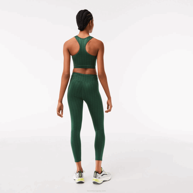 verde d1r VVL0A2573 mujer Lacoste leggins deportivos con tiro alto y estampado integral