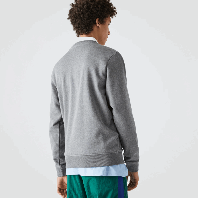 lomo gris 1vq VVL0A1209 mujer Lacoste sudadera con cuello redondo de algodón orgánico