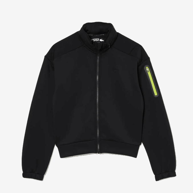 negro 031 VVL0A2382 mujer Lacoste sudadera deportiva holgada con cremallera