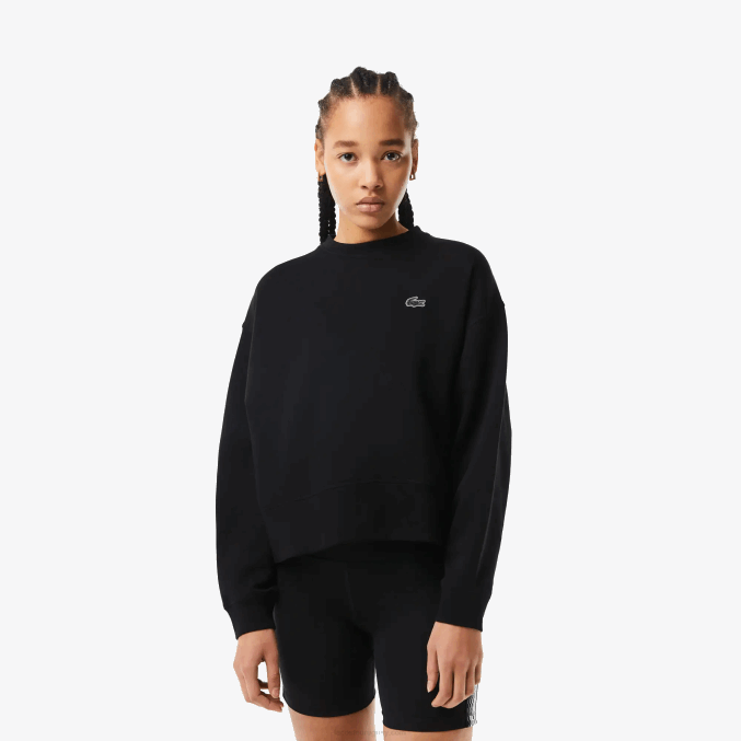 negro 031 VVL0A2391 mujer Lacoste sudadera con logo en la espalda